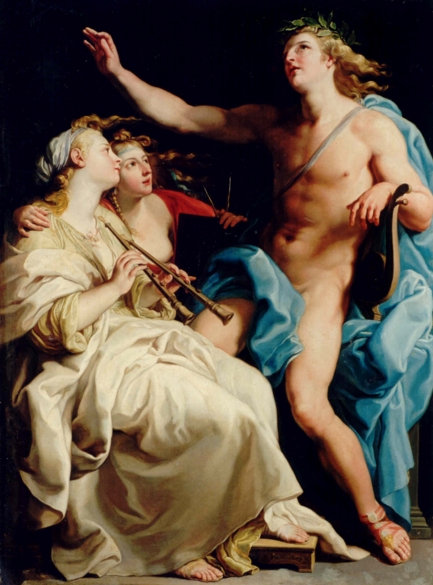 Apollo and two Muses